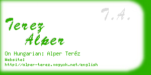 terez alper business card